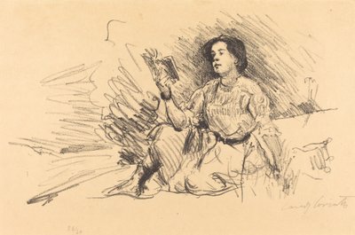 Ragazza che legge da Lovis Corinth
