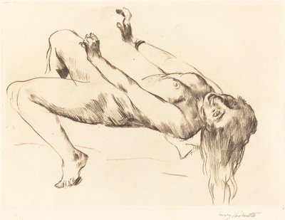 Nudo femminile reclinato (studio) da Lovis Corinth