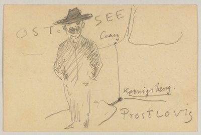 Lovis Corinth a Carl Strathmann: Cartolina, timbro postale 10 aprile 1903 da Lovis Corinth
