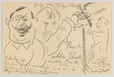 Lovis Corinth a Carl Strathmann: Cartolina, timbro postale 10 agosto 1904 da Lovis Corinth