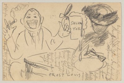 Lovis Corinth a Carl Strathmann: Cartolina, timbro postale 13 marzo 1903 da Lovis Corinth
