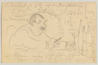 Lovis Corinth a Carl Strathmann: Cartolina, timbro postale 13 settembre 1907 da Lovis Corinth