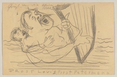 Lovis Corinth a Carl Strathmann: Cartolina, timbro postale 18 luglio 1903 da Lovis Corinth