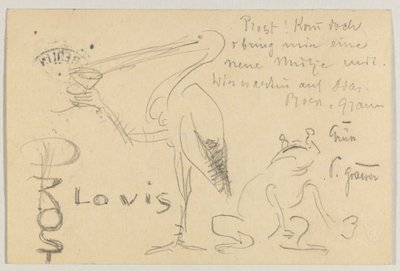 Lovis Corinth a Carl Strathmann: Cartolina, timbro postale 20 settembre 1906 da Lovis Corinth