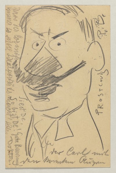 Lovis Corinth a Carl Strathmann: Cartolina, timbro postale 21 febbraio 1904 da Lovis Corinth