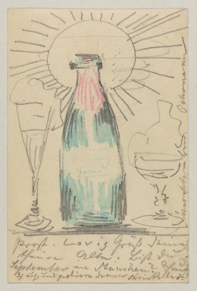 Lovis Corinth a Carl Strathmann: Cartolina, timbro postale 21 luglio 1902 da Lovis Corinth