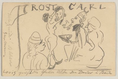 Lovis Corinth a Carl Strathmann: Cartolina, timbro postale 22 maggio 1905 da Lovis Corinth