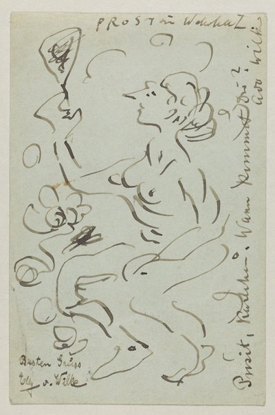 Lovis Corinth a Carl Strathmann: Cartolina, timbro postale 25 marzo 1906 da Lovis Corinth