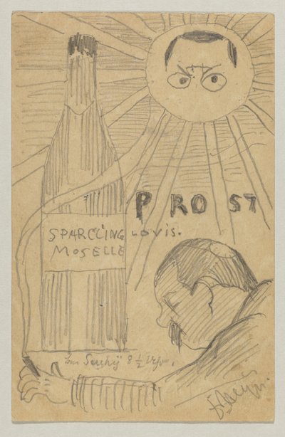Lovis Corinth a Carl Strathmann: Cartolina, timbro postale 26 dicembre 1897 da Lovis Corinth