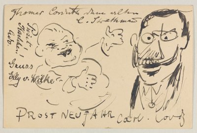 Lovis Corinth a Carl Strathmann: Cartolina, timbro postale 27 dicembre 1904 da Lovis Corinth