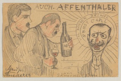 Lovis Corinth a Carl Strathmann: Cartolina, timbro postale 28 settembre 1896 da Lovis Corinth