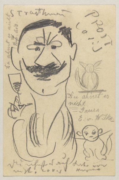 Lovis Corinth a Carl Strathmann: Cartolina, timbro postale 29 marzo 1904 da Lovis Corinth