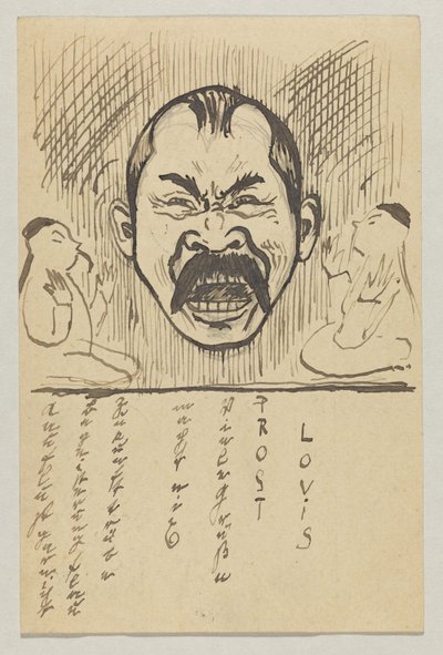 Lovis Corinth a Carl Strathmann: Cartolina, timbro postale 29 ottobre 1899 da Lovis Corinth