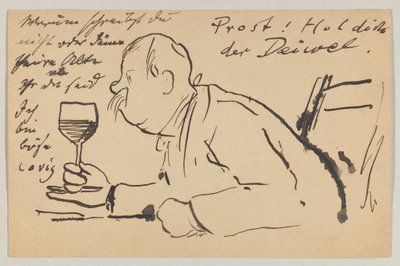 Lovis Corinth a Carl Strathmann: Cartolina, timbro postale 2 settembre 1902 da Lovis Corinth