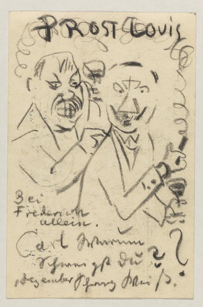 Lovis Corinth a Carl Strathmann: Cartolina, timbro postale 30 ottobre 1907 da Lovis Corinth