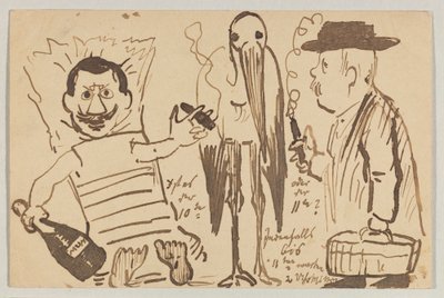 Lovis Corinth a Carl Strathmann: Cartolina, timbro postale 3 settembre 1902 da Lovis Corinth