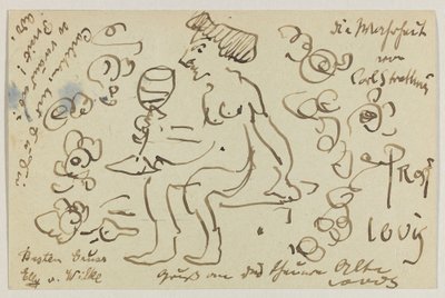 Lovis Corinth a Carl Strathmann: Cartolina, timbro postale 8 marzo 1906 da Lovis Corinth