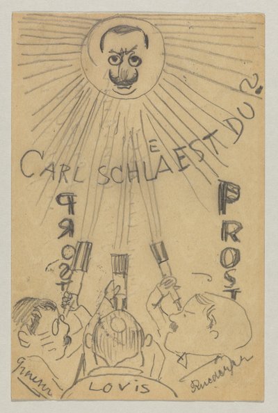 Lovis Corinth a Carl Strathmann: Cartolina, timbro postale 9 gennaio 1910 da Lovis Corinth