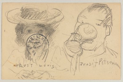 Cartolina, timbro postale fronte 17 dicembre 1902 da Lovis Corinth