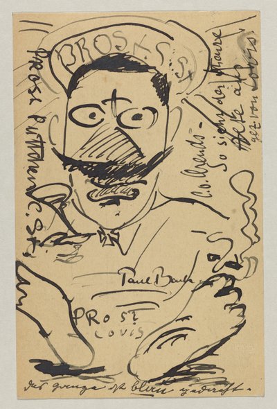 Lovis Corinth a Elly Strathmann: Cartolina, timbro postale 23 febbraio da Lovis Corinth