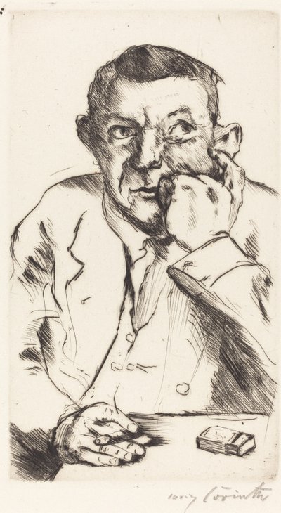 Männliches Bildnis mit Aufgestütztem Arm Ritratto di un uomo che fuma, 1916 da Lovis Corinth
