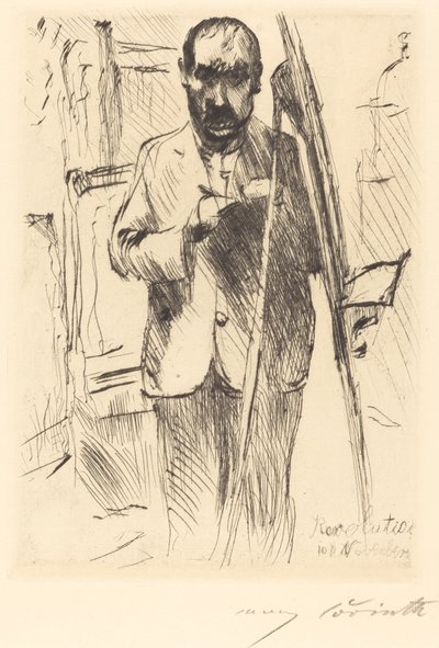 Autoritratto con cavalletto, 1918 da Lovis Corinth