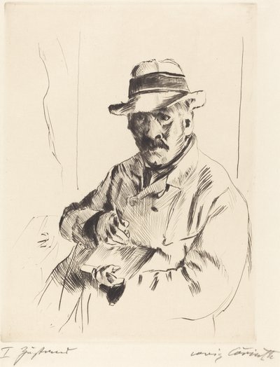 Autoritratto con cappello di paglia da Lovis Corinth