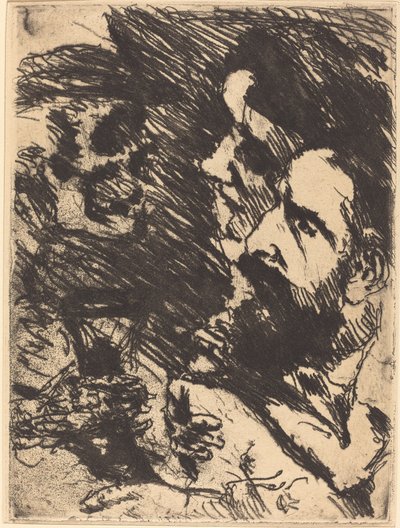 Tod bei Strucks La morte visita gli Strucks, 1921 pubblicato 1922 da Lovis Corinth