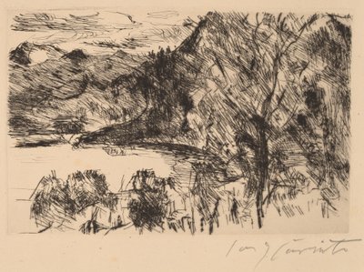 Walchensee con Jochberg da Lovis Corinth