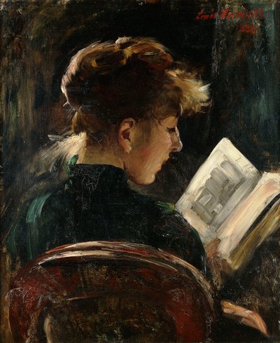 Donna che legge; Lesendes Mädchen, 1888 da Lovis Corinth