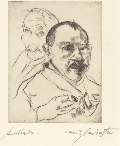 Zwei Männliche Studienköpfe, 1915 da Lovis Corinth