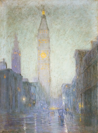 Madison Avenue al crepuscolo, c.1911 da Lowell Birge Harrison