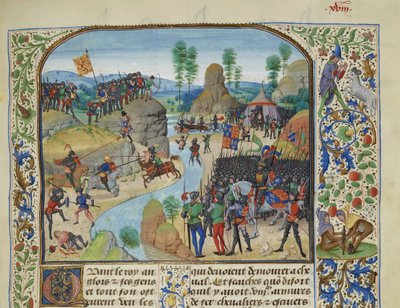 Guerra anglo-scozzese: gli inglesi attraversano il Tyne, ca 1470-1475 da Loyset Liedet
