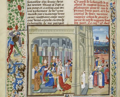 Incoronazione di Carlo V di Francia il 19 maggio 1364, ca 1470-1475 da Loyset Liedet