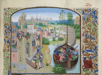 Massacro dei mercanti di Gand ad Audenarde 1380, ca 1470-1475 da Loyset Liedet