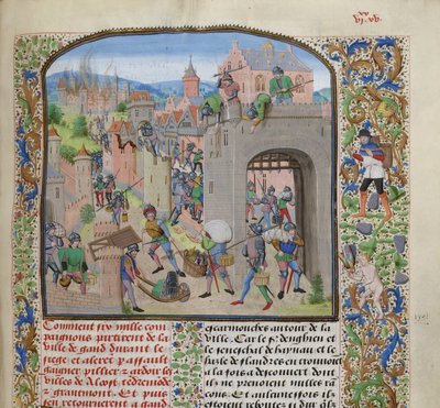 Saccheggio della città di Grammont, ca 1470-1475 da Loyset Liedet