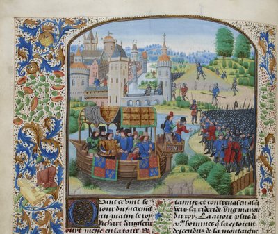 Riccardo II incontra i ribelli il 14 giugno 1381, ca 1470-1475 da Loyset Liedet