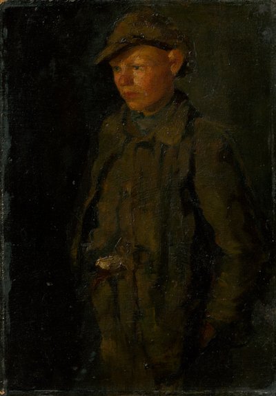 Ragazzo in piedi da Laszlo Mednyanszky