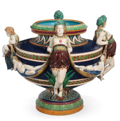 Grande giardiniera in maiolica Minton, c.1870 da Ltd Mintons