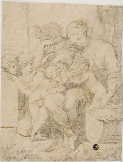 La Sacra Famiglia con il Bambino San Giovanni Battista e gli Angeli da Lubin Baugin