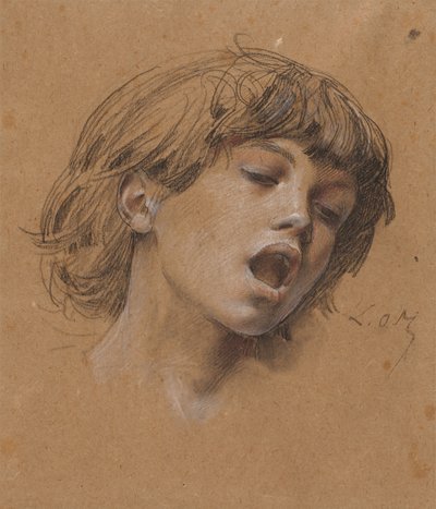 Testa di un ragazzo che canta (Studio per Musica) da Luc Olivier Merson