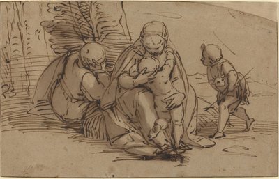 Sacra Famiglia con il giovane San Giovanni da Luca Cambiaso