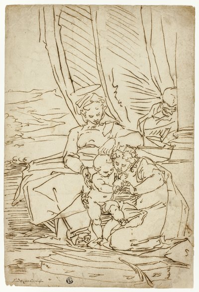 La Sacra Famiglia con Santa Caterina da Luca Cambiaso