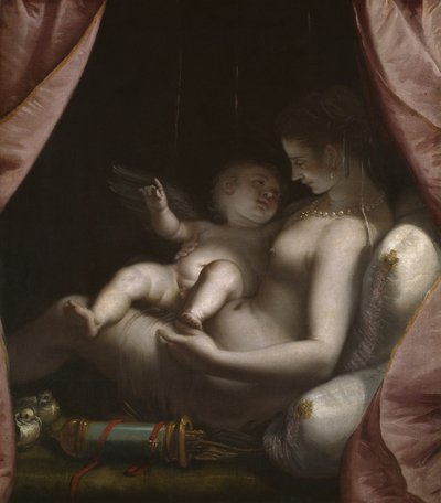 Venere e Cupido, c. 1570 da Luca Cambiaso