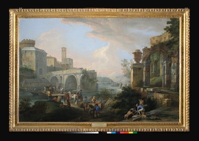 Capriccio con il Ponte Rotto, c.1714 da Luca Carlevaris