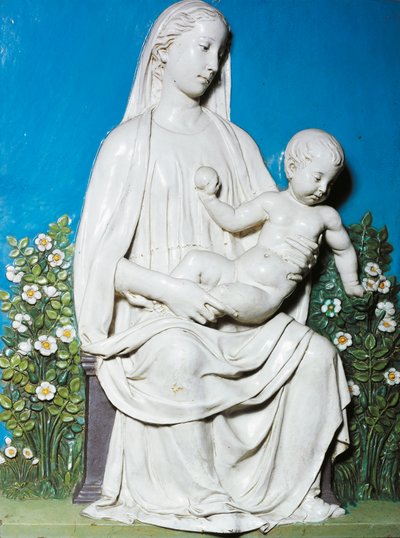 Madonna del Roseto, c.1450-55 (terracotta) da Luca Della Robbia