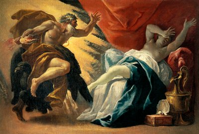 Giove e Semele, di Luca Ferrari (1605-1654) da Luca Ferrari