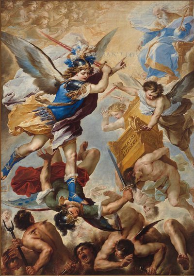 Arcangelo Michele sconfigge gli angeli ribelli, 1657 da Luca Giordano