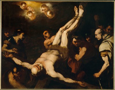 Crocifissione di San Pietro ... (dipinto su tela) da Luca Giordano