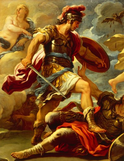 Figura di Enea (dettaglio) da Luca Giordano